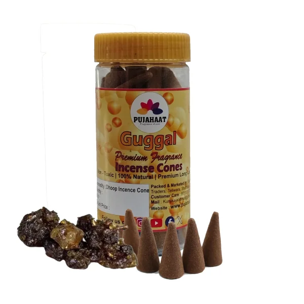 Guggal Fragrance Premium Scented Incense Dhoop Cone by Pujahaat