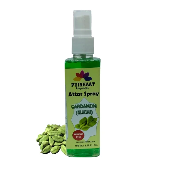 Cardamom (Hari Elaichi) Attar Spray by Pujahaat - Image 2