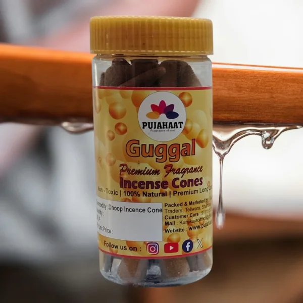 Guggal Fragrance Premium Scented Incense Dhoop Cone by Pujahaat - Image 2