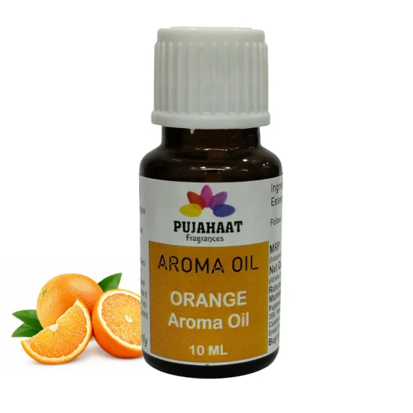 Pujahaat Aroma Diffuser Oil or Fragrance, Long Lasting Aroma Diffuser Fragrance Oil - Multipurpose Aroma Oil Perfume for Diffuser, Humidifier | For Home & Commercial Use - Orange Fragrance