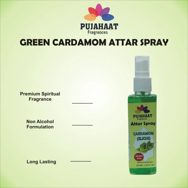 Cardamom (Hari Elaichi) Attar Spray by Pujahaat - Image 3