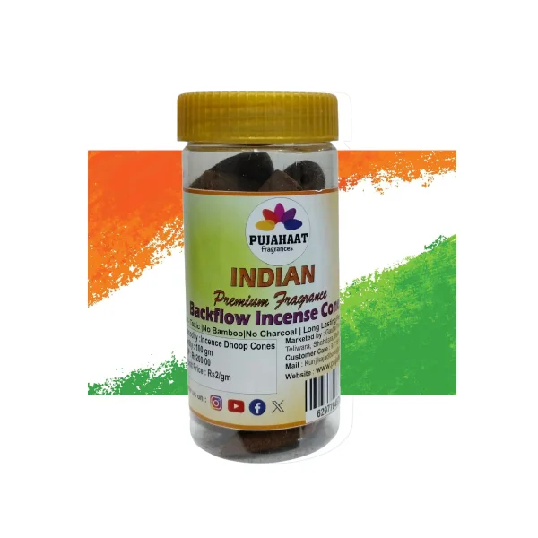 Pujahaat Premium Back Flow Dry Dhoop cones Incense Scented Smoke Cones / Dhoop for Smoke Fountains - Indian Fragrance - Image 3