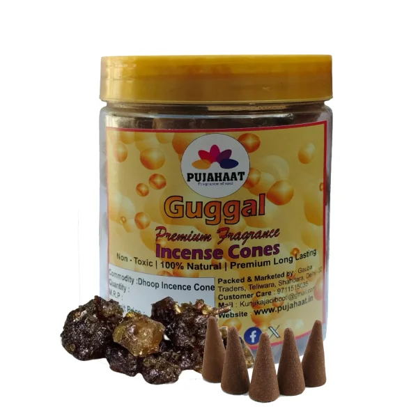 Guggal Fragrance Premium Scented Incense Dhoop Cone by Pujahaat