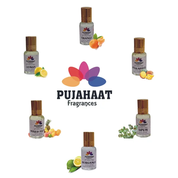 Pujahaat Premium Alcohol-Free Attar Gift (Pack Of 6) Perfume Combo - Image 3