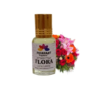 Pujahaat Premium Alcohol-Free Attar | Ittar 6ml, Long-Lasting Travel Size Roll-On, Best Attar Fragrance Oil - G Flora