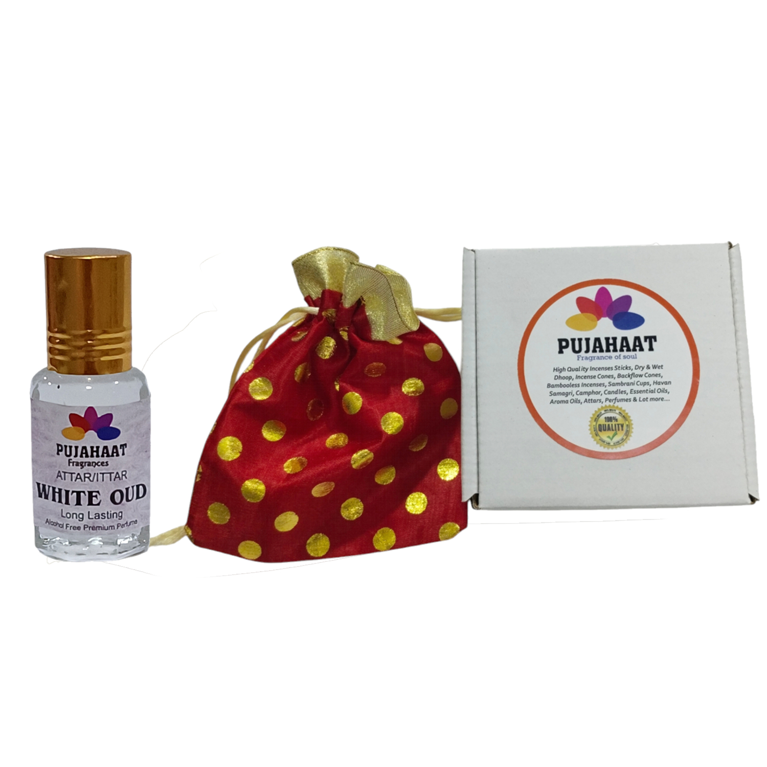 Pujahaat Premium Alcohol-Free White Oud Attar | Long-Lasting Floral Ittar for Men & Women - Image 4