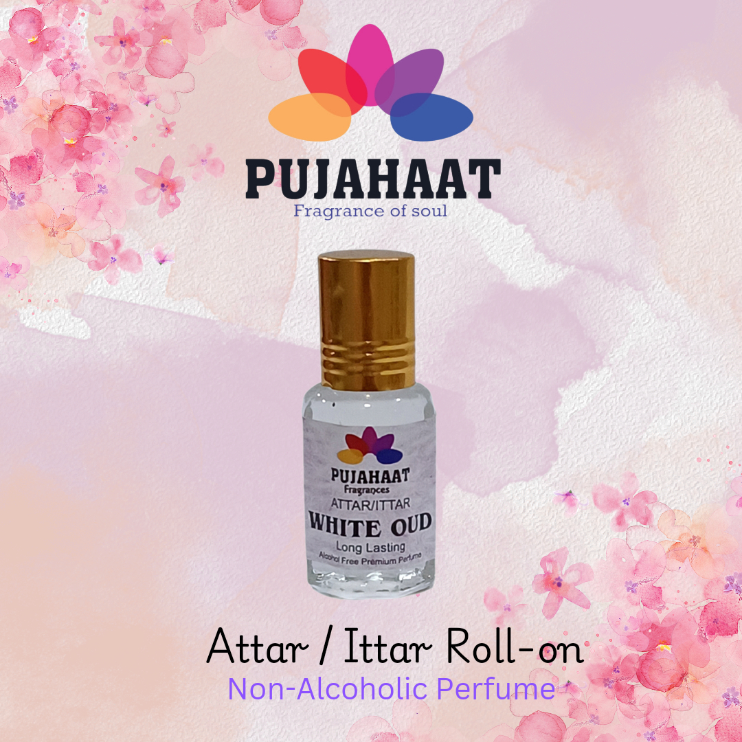 Pujahaat Premium Alcohol-Free White Oud Attar | Long-Lasting Floral Ittar for Men & Women - Image 5