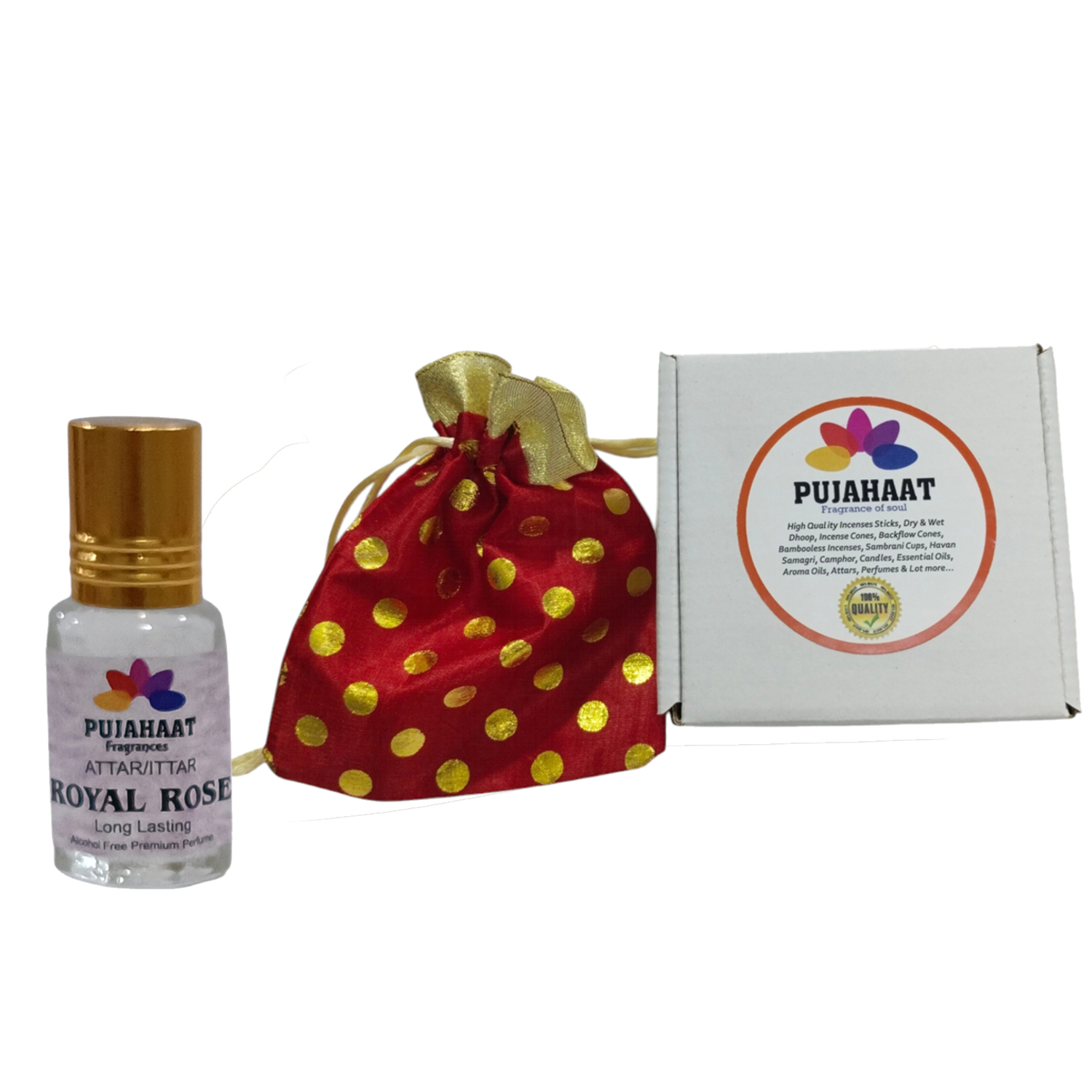 Pujahaat Premium Alcohol-Free Royal Rose Attar | Long-Lasting Floral Ittar for Men & Women - Image 4