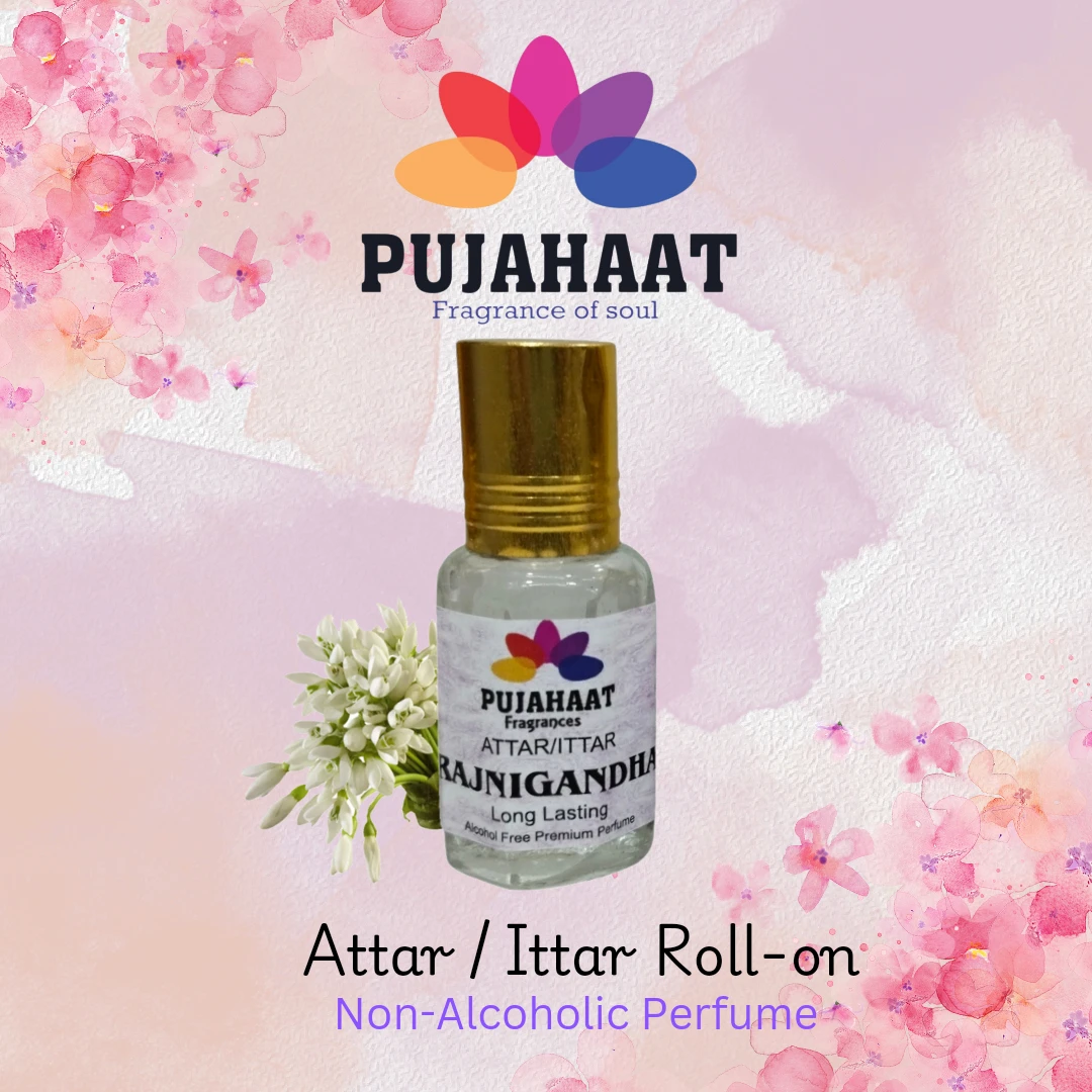 Pujahaat Non-Alcoholic Attar Rajnigandha (Tuberose) Fragrance | Long Lasting Perfume Oil for Men & Women | Premium Quality | Travel Size - Image 5