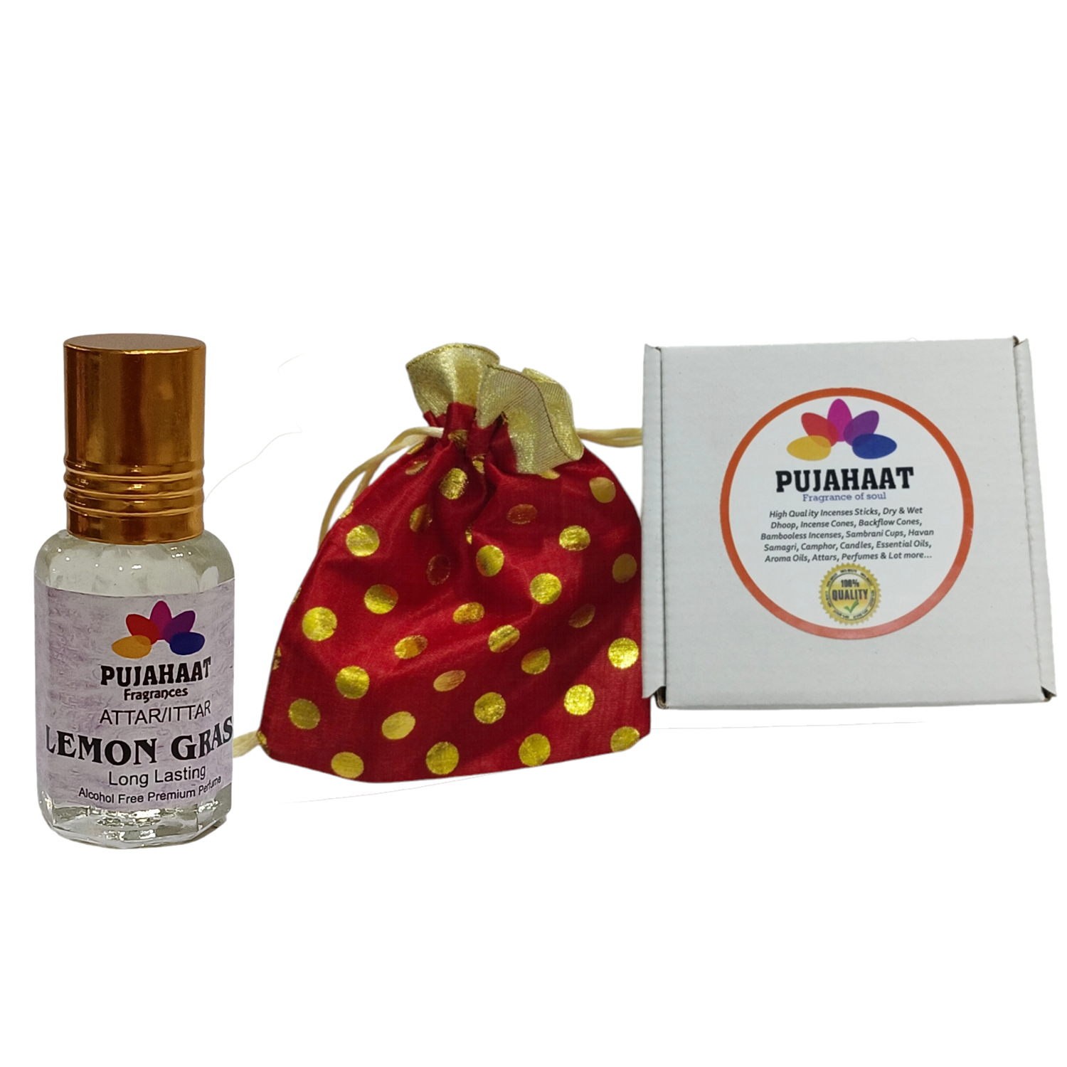 Pujahaat Non-Alcoholic Attar Lemon grass Attar Fragrance | Long Lasting Perfume Oil for Men & Women | Premium Quality | Travel Size - Image 4